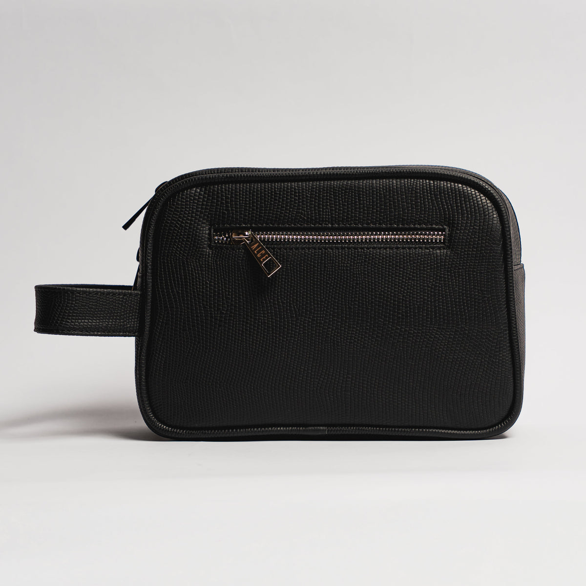Bolso de mano mini negro pitón