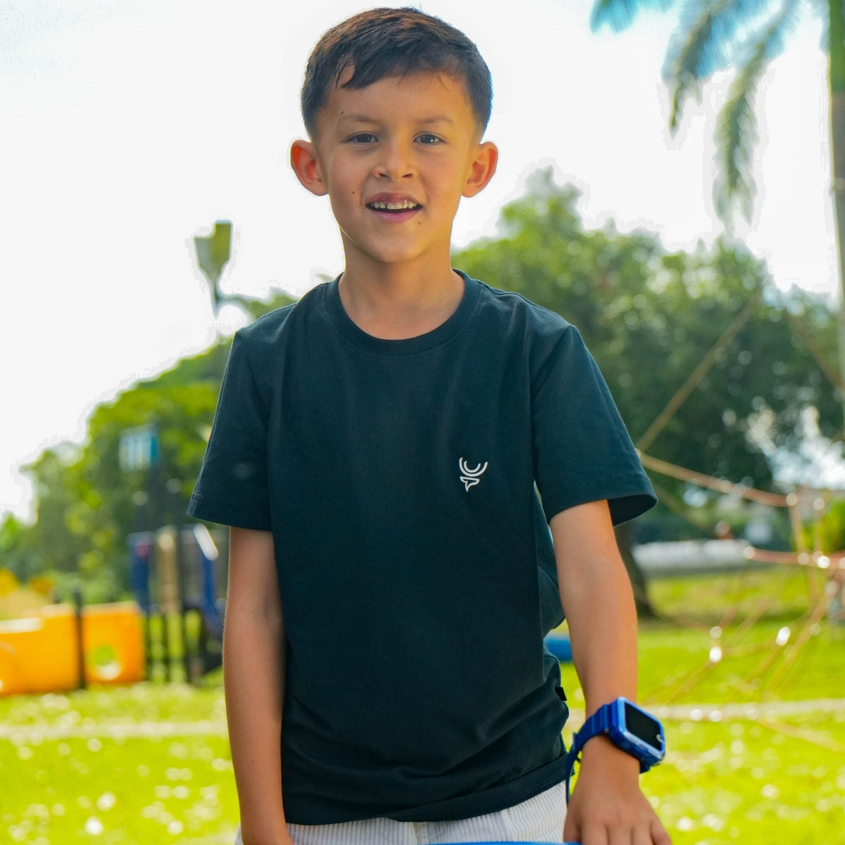 Camiseta niños azul profundo
