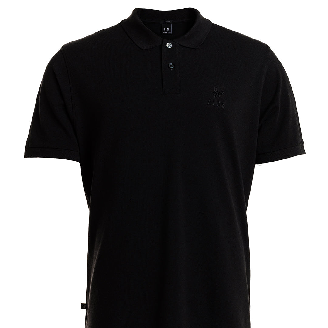 Polo clásica pique negra