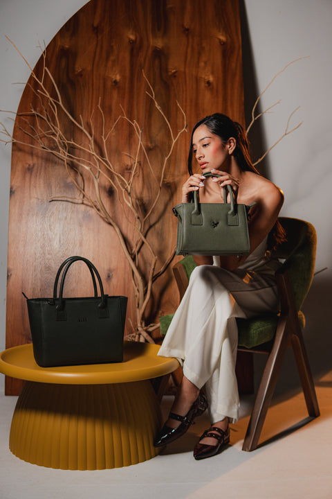 ALCE MINI TOTE VERDE OLIVA