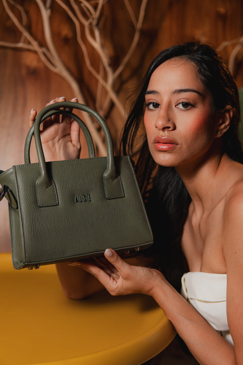ALCE MINI TOTE VERDE OLIVA