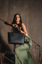 ALCE TOTE BAG NEGRO POROFINO