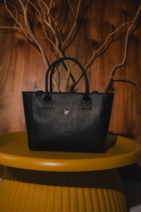 ALCE TOTE BAG NEGRO POROFINO