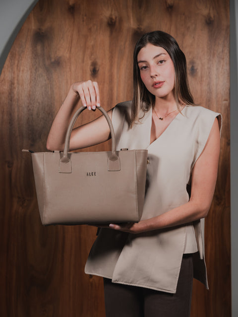 ALCE TOTE BAG NUDE PITON