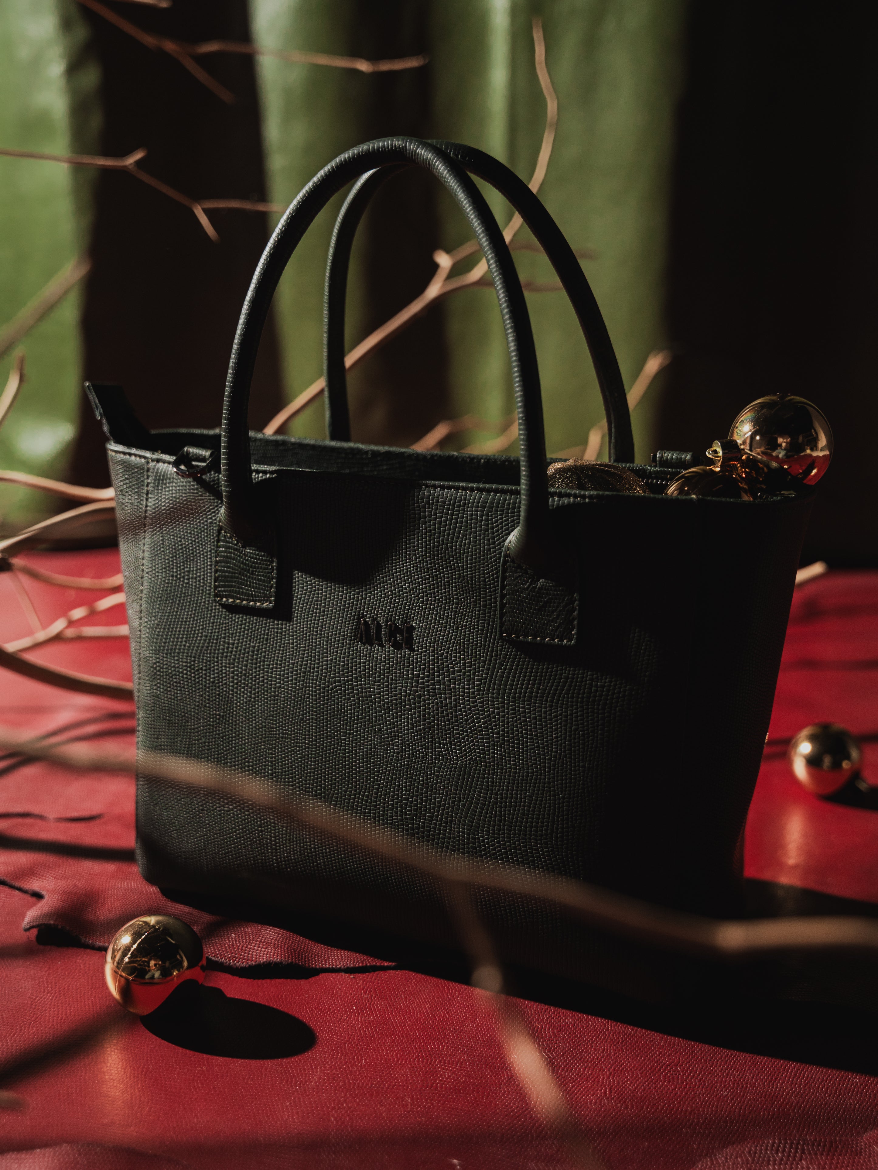 ALCE TOTE BAG VERDE PITON