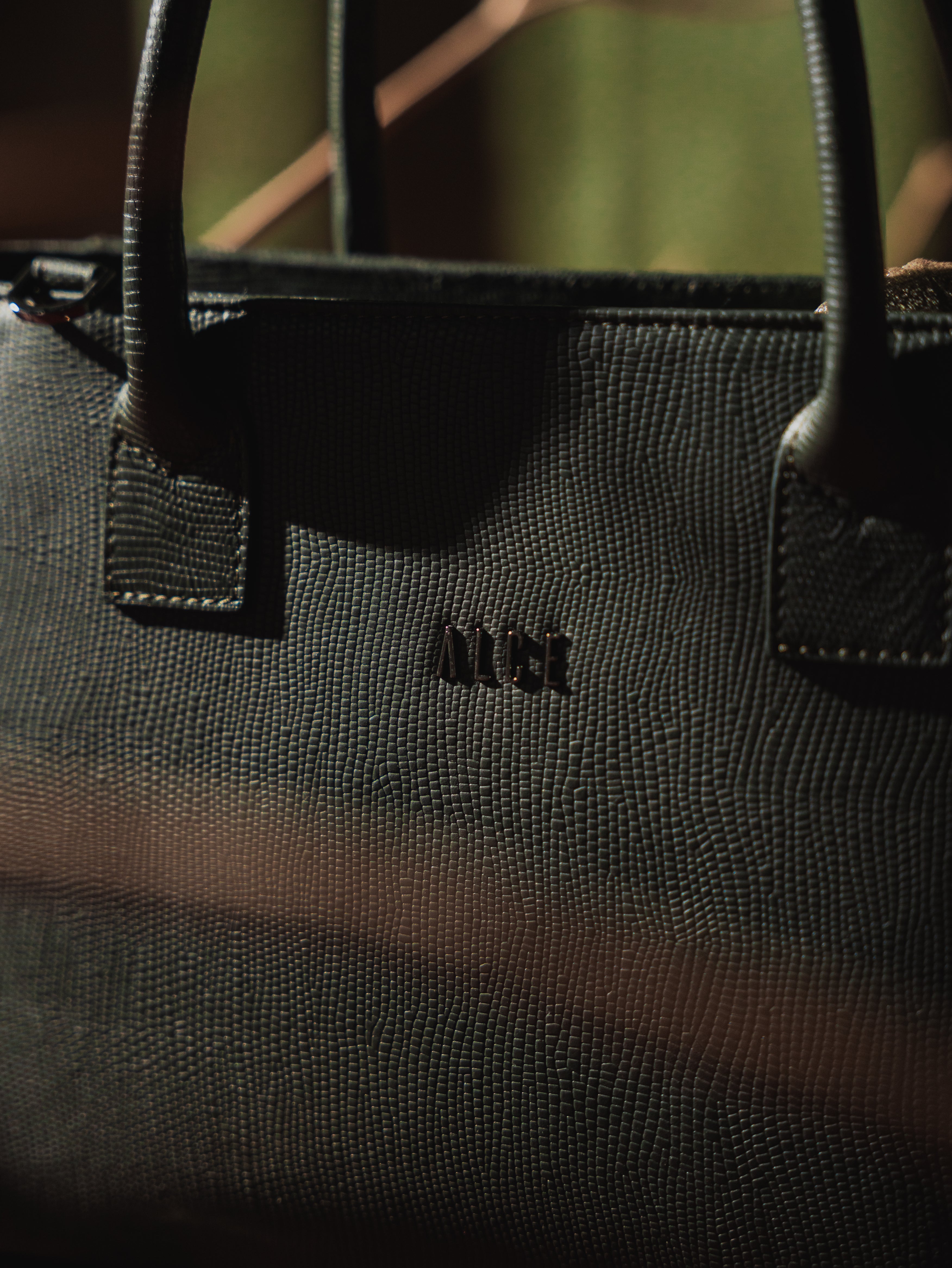 ALCE TOTE BAG VERDE PITON