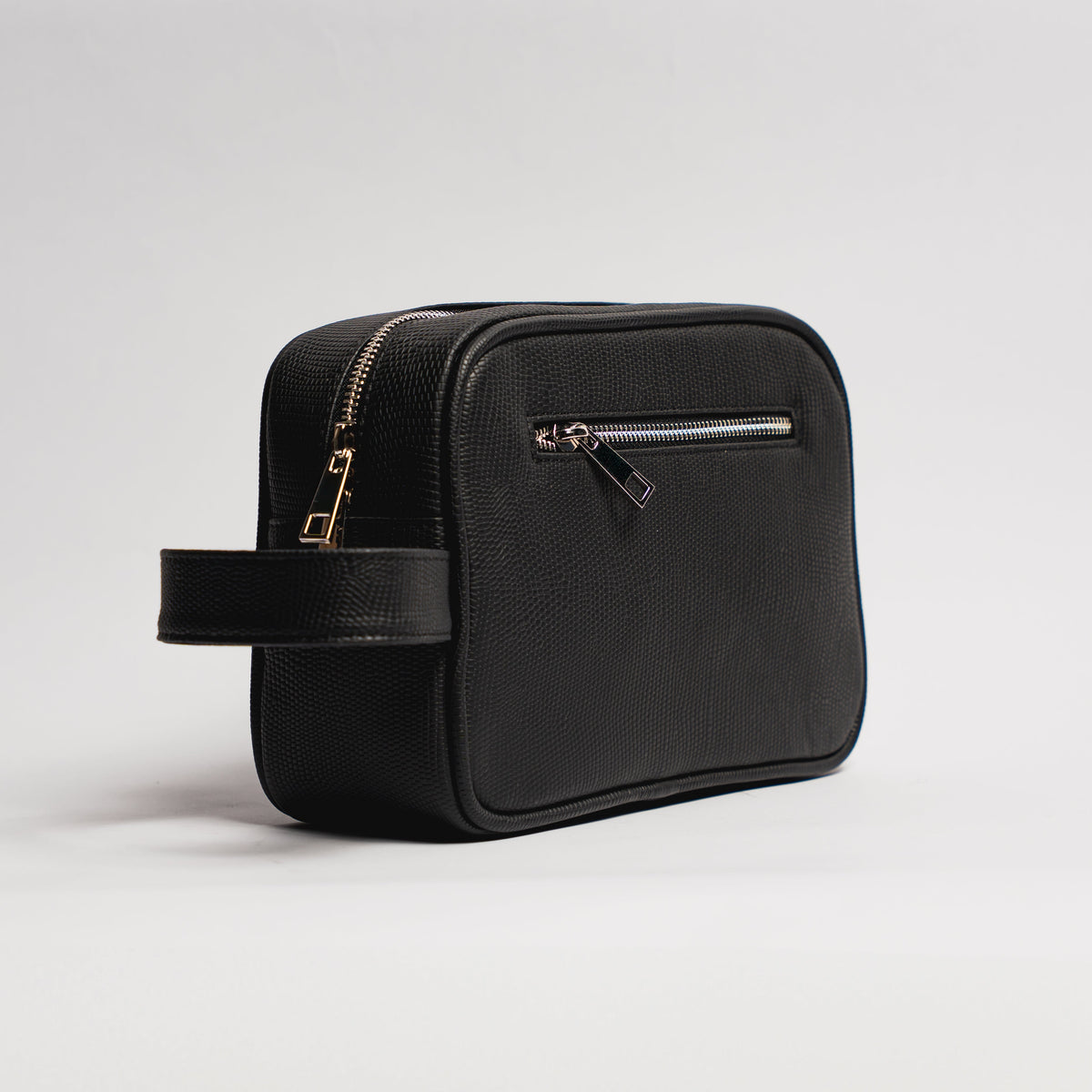 Bolso de mano mini negro pitón