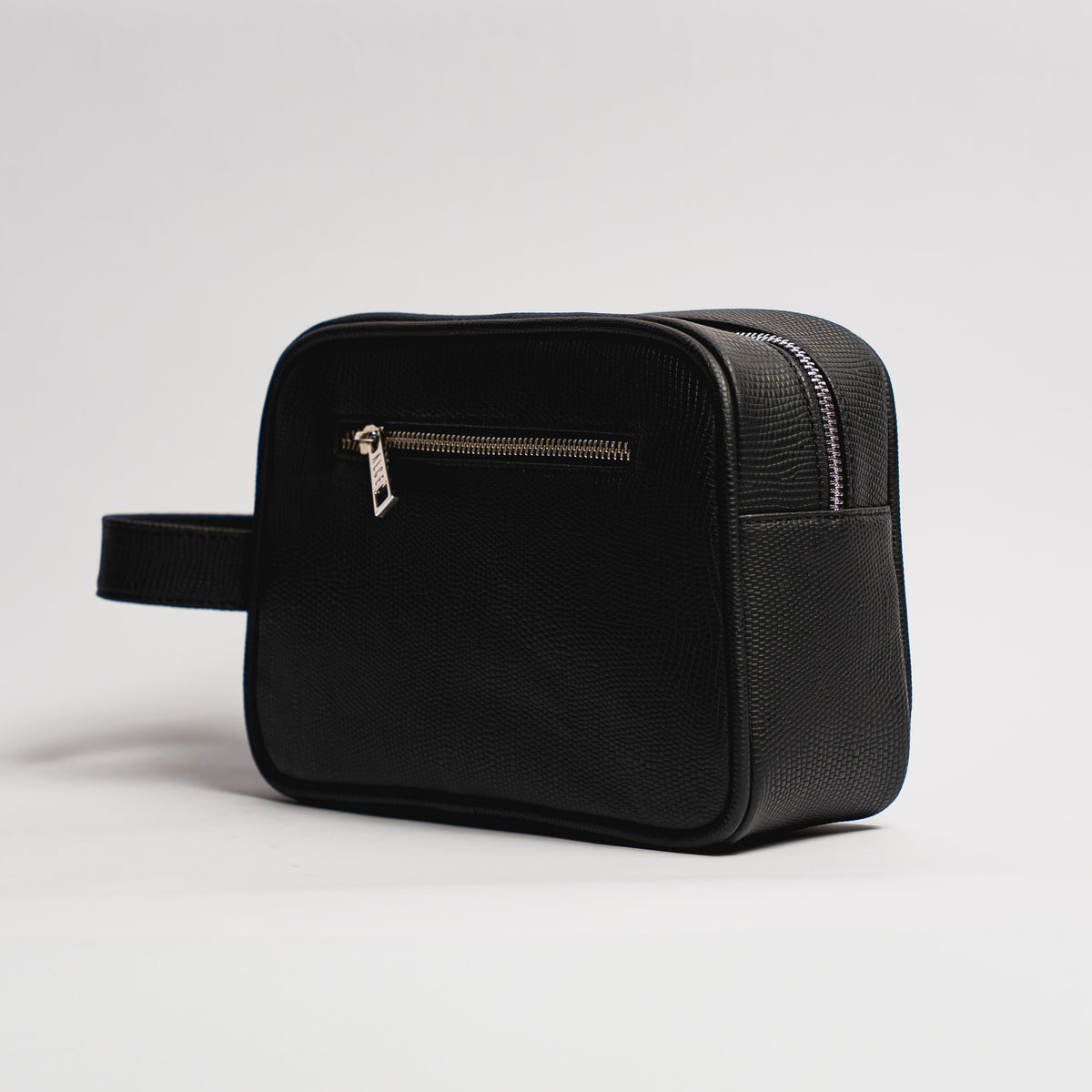 Bolso de mano mini negro pitón