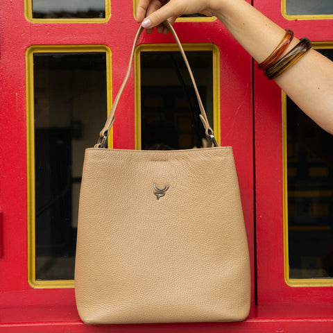 Bolso bouquet camel
