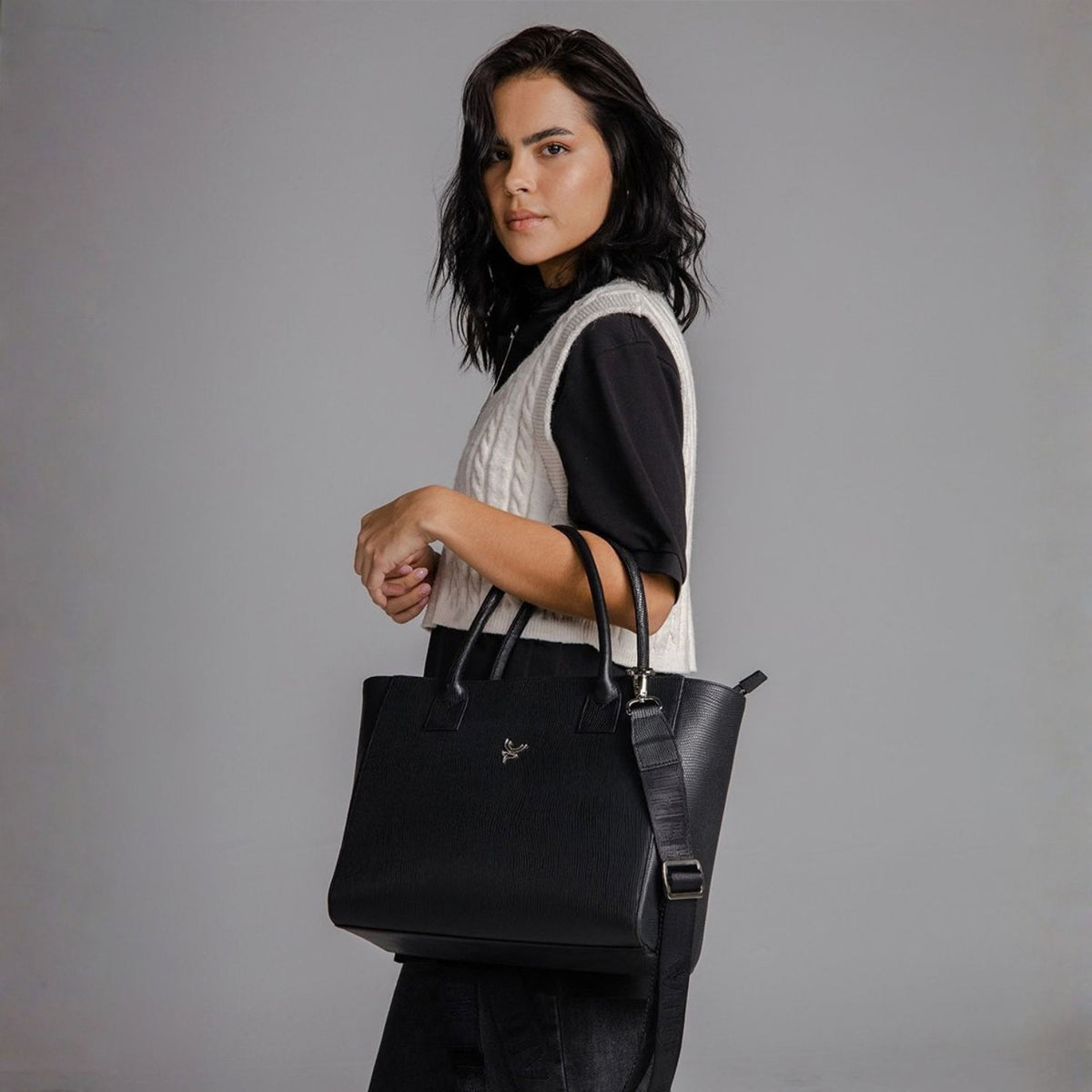 MOOSE TOTE BAG BLACK PYTHON
