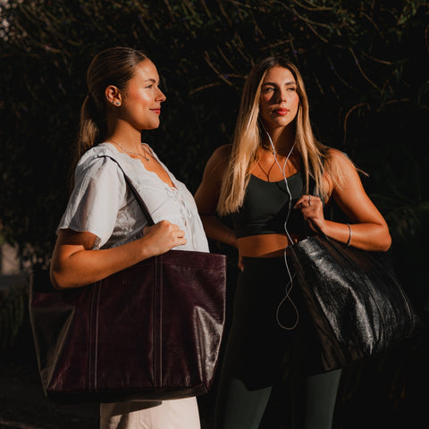Bolso tote raíz negro