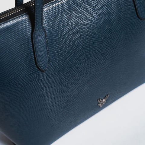 Bolso tote azul profundo