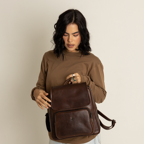 DARK BROWN BACKPACK