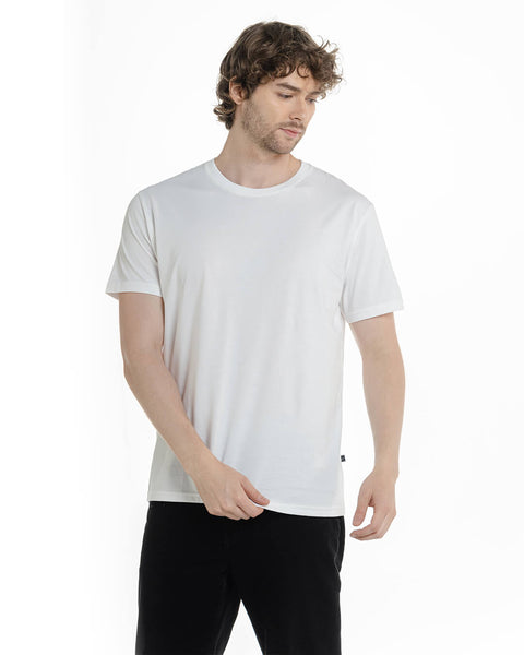 BASIC T-SHIRT BLANCO MARFIL