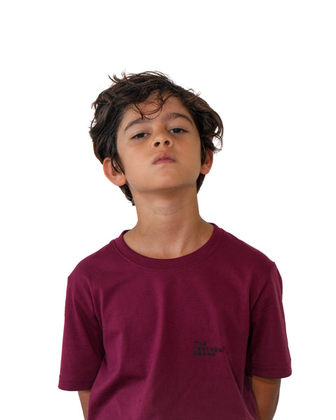 Camiseta niños vino tinto