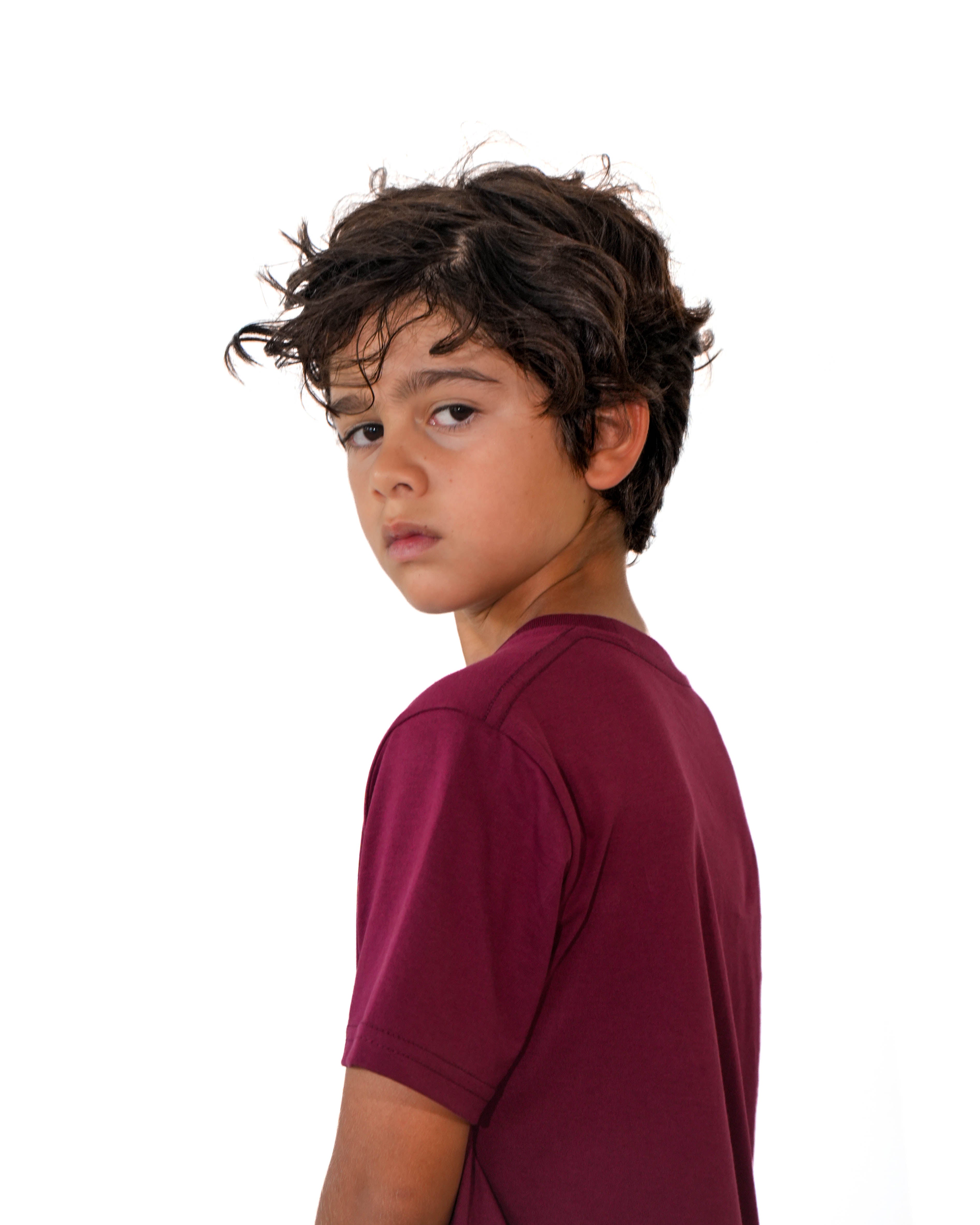 Camiseta niños vino tinto