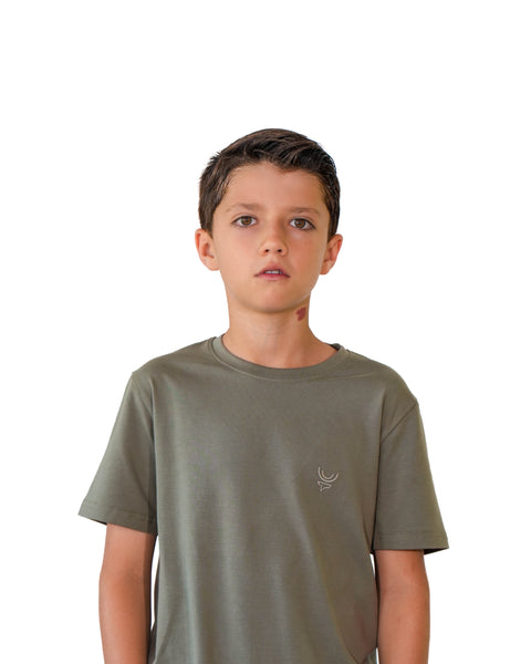Camiseta niños Verde oliva