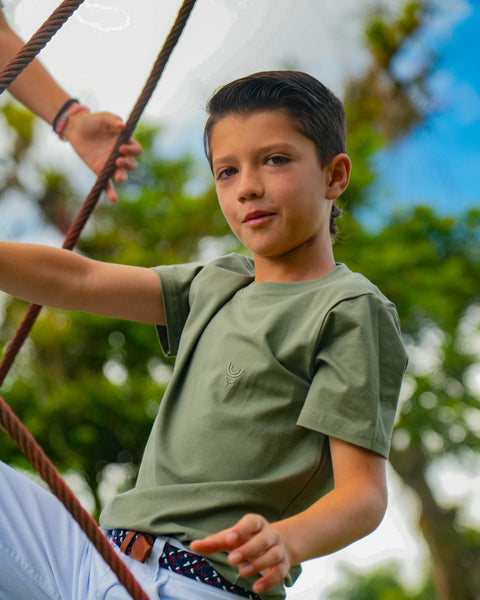 Camiseta niños Verde oliva