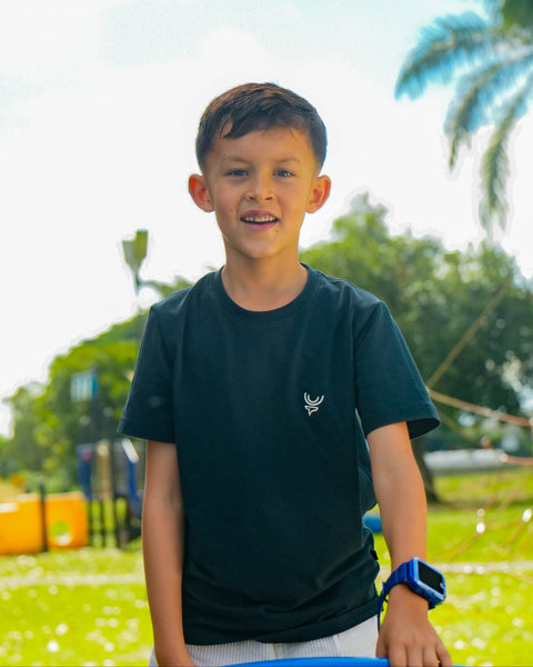 Camiseta niños azul profundo