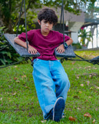 Camiseta niños vino tinto