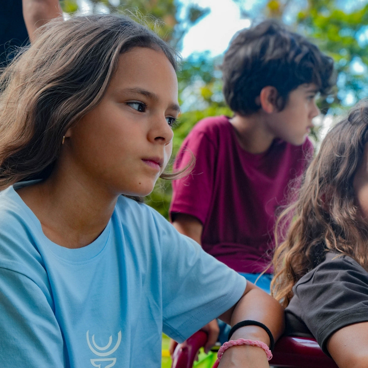 Camiseta niños azul glaciar