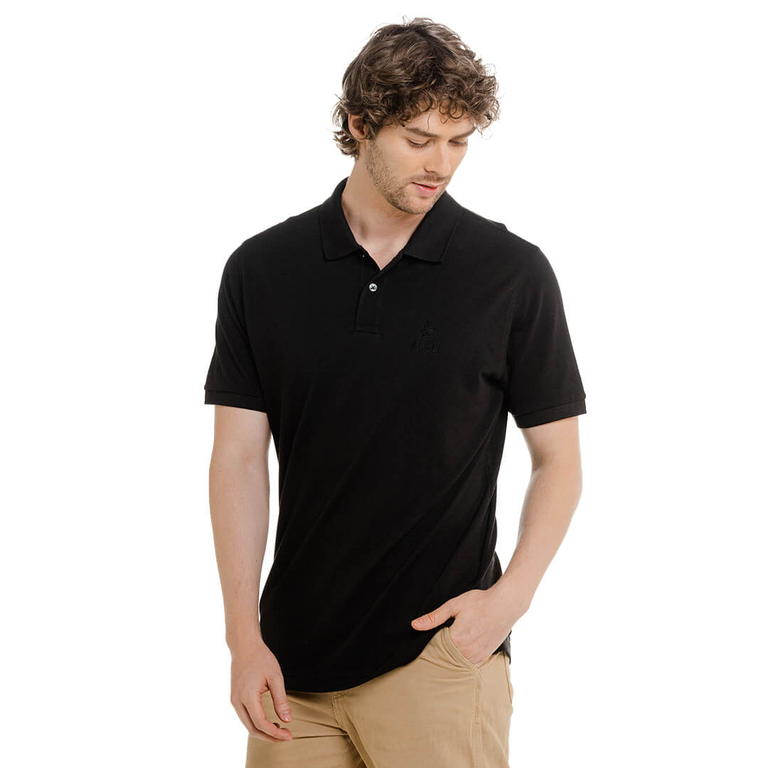 Polo clásica pique negra