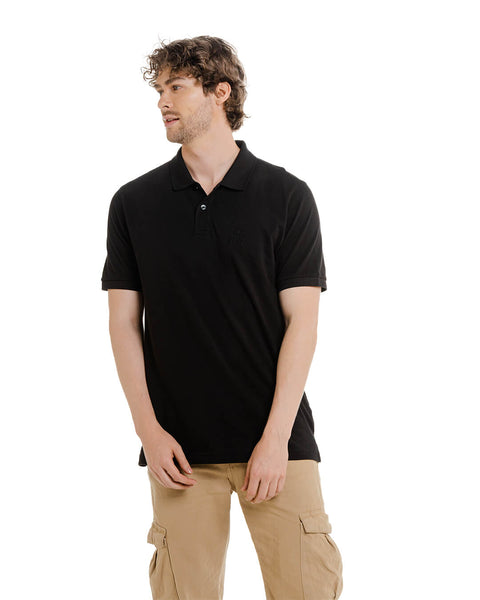 CLASSIC BLACK PIQUE POLO