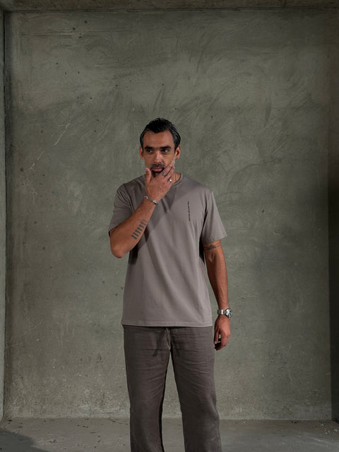 SIGNATURE T-SHIRT GRIS CÁLIDO