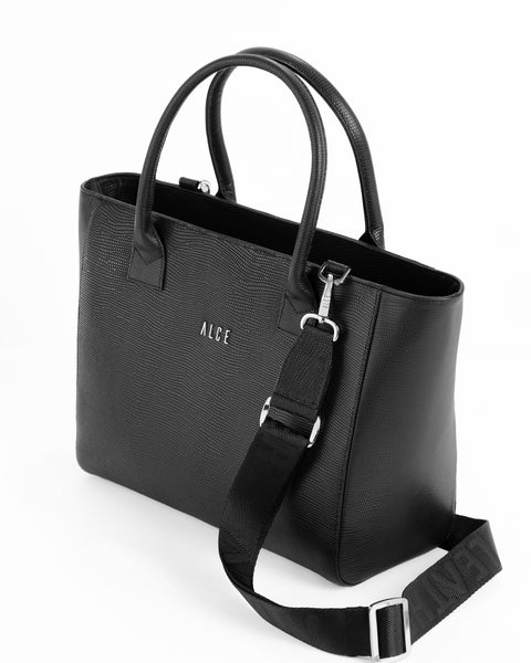 ALCE TOTE BAG NEGRO PITÓN