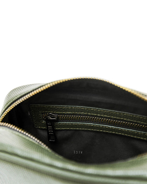 PYTHON GREEN MINI HAND BAG