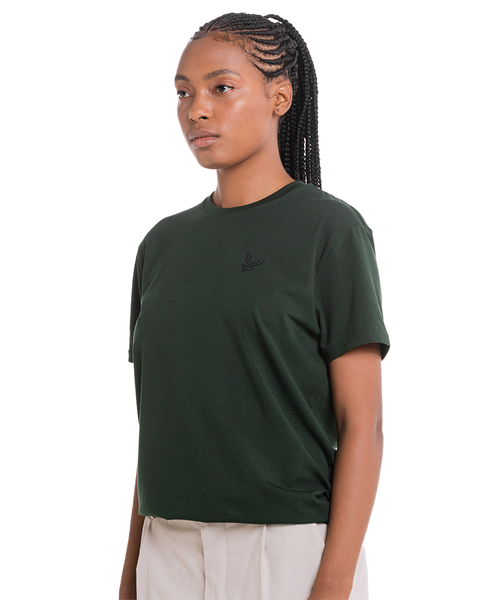 SIGNATURE T- SHIRT EMERALD GREEN WOMEN