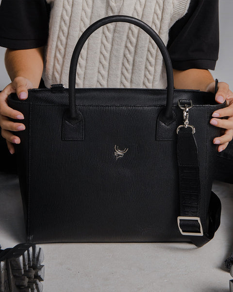 MOOSE TOTE BAG BLACK PYTHON