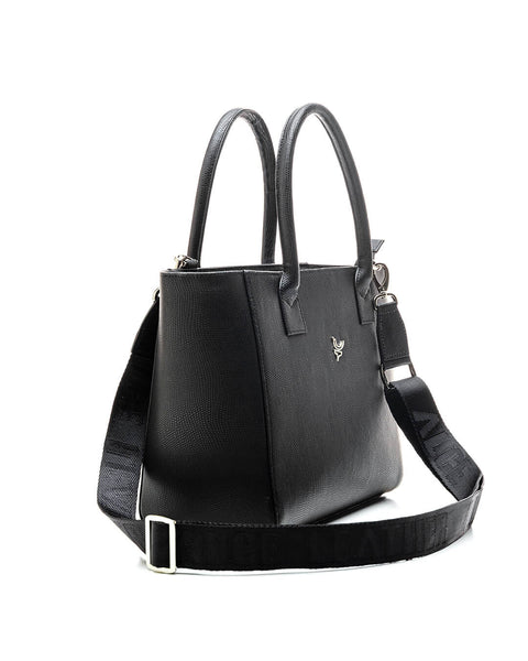 ALCE TOTE BAG NEGRO PITÓN