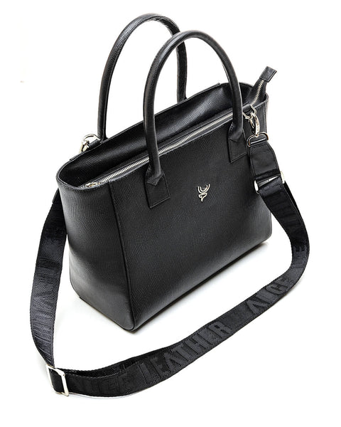 ALCE TOTE BAG NEGRO PITÓN