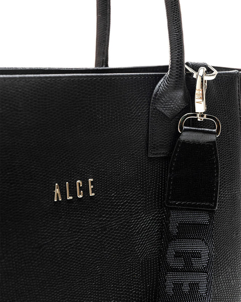 ALCE TOTE BAG NEGRO PITÓN