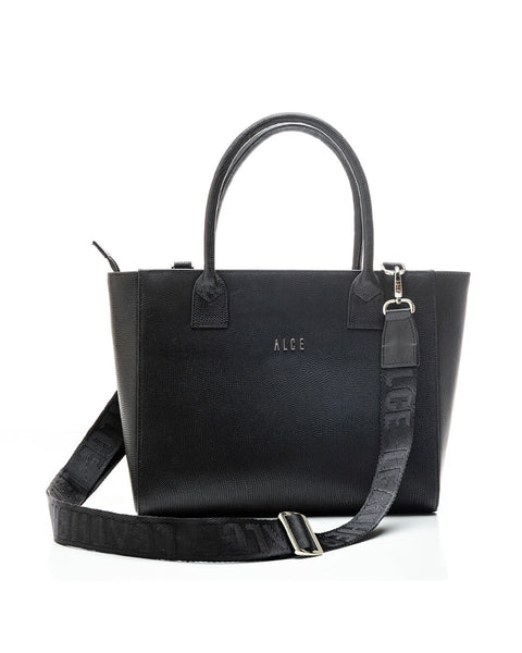 ALCE TOTE BAG NEGRO PITÓN