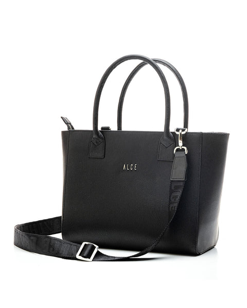 ALCE TOTE BAG NEGRO PITÓN