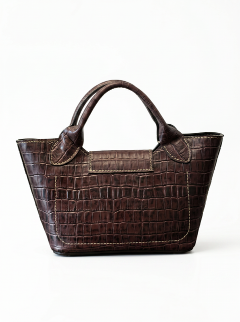 Bolso Catleya Croco Cholate