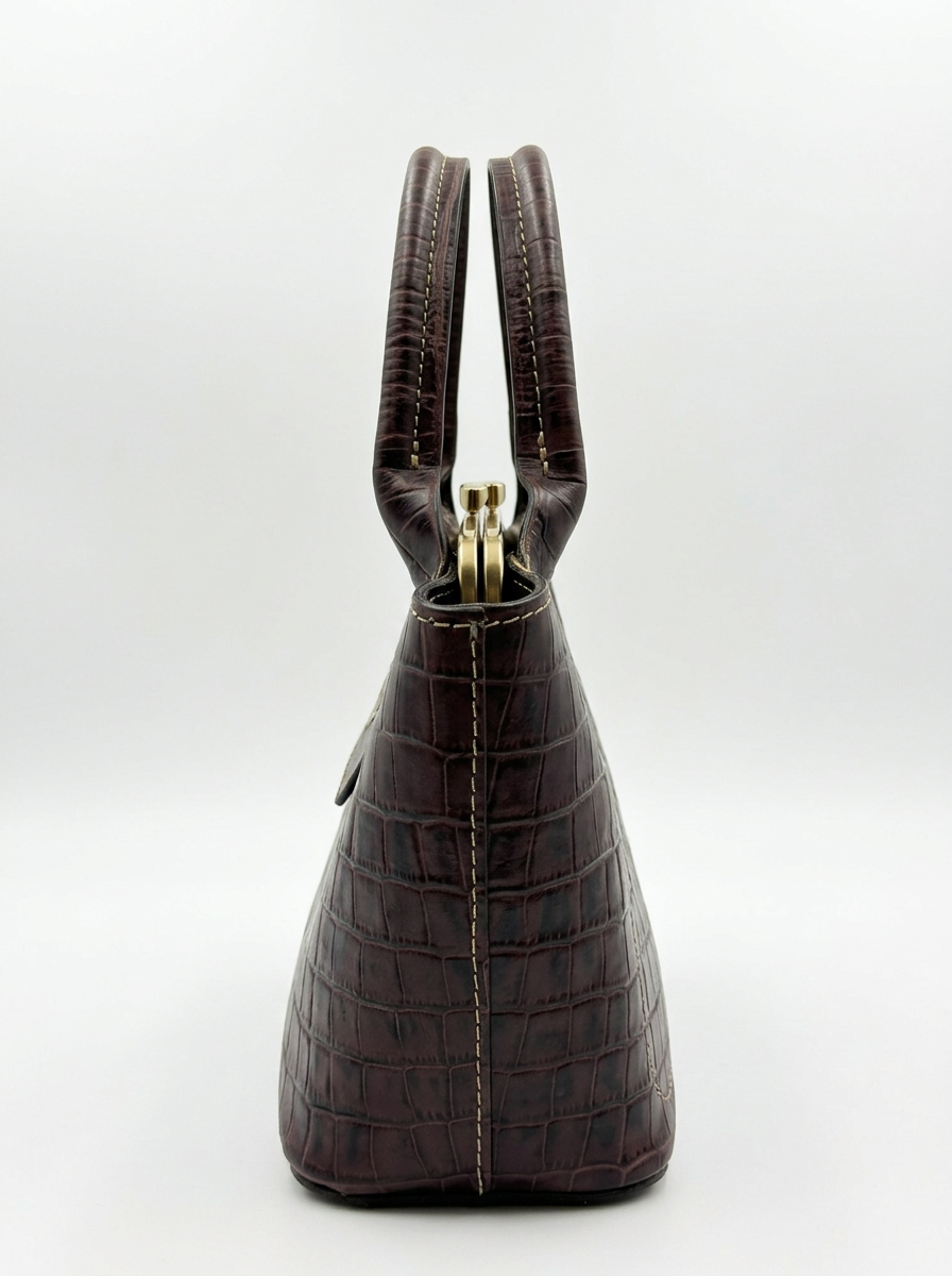 Bolso Catleya Croco Cholate