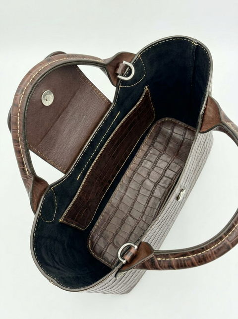 Bolso Catleya Croco Cholate