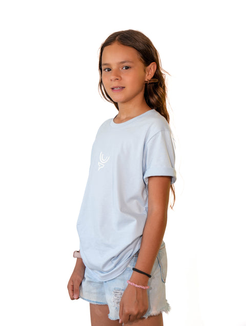 Camiseta niños azul glaciar
