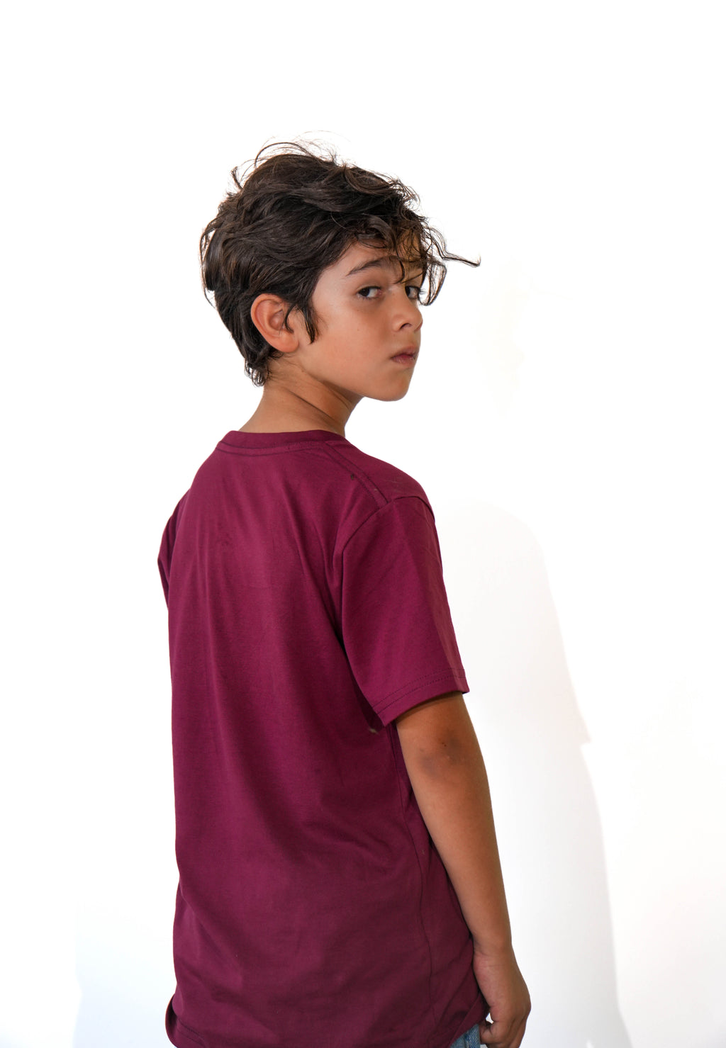 Camiseta niños vino tinto