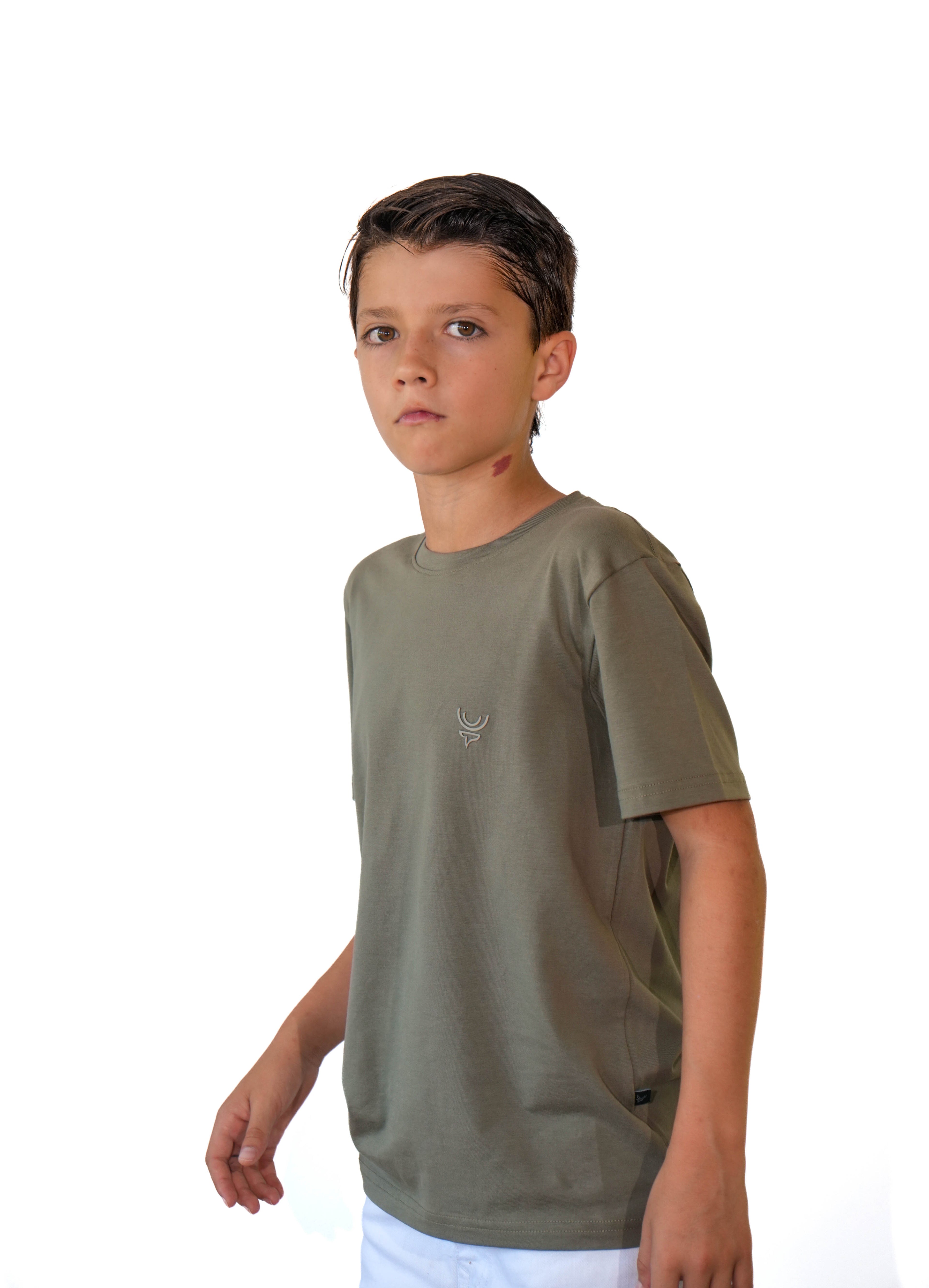 Camiseta niños Verde oliva