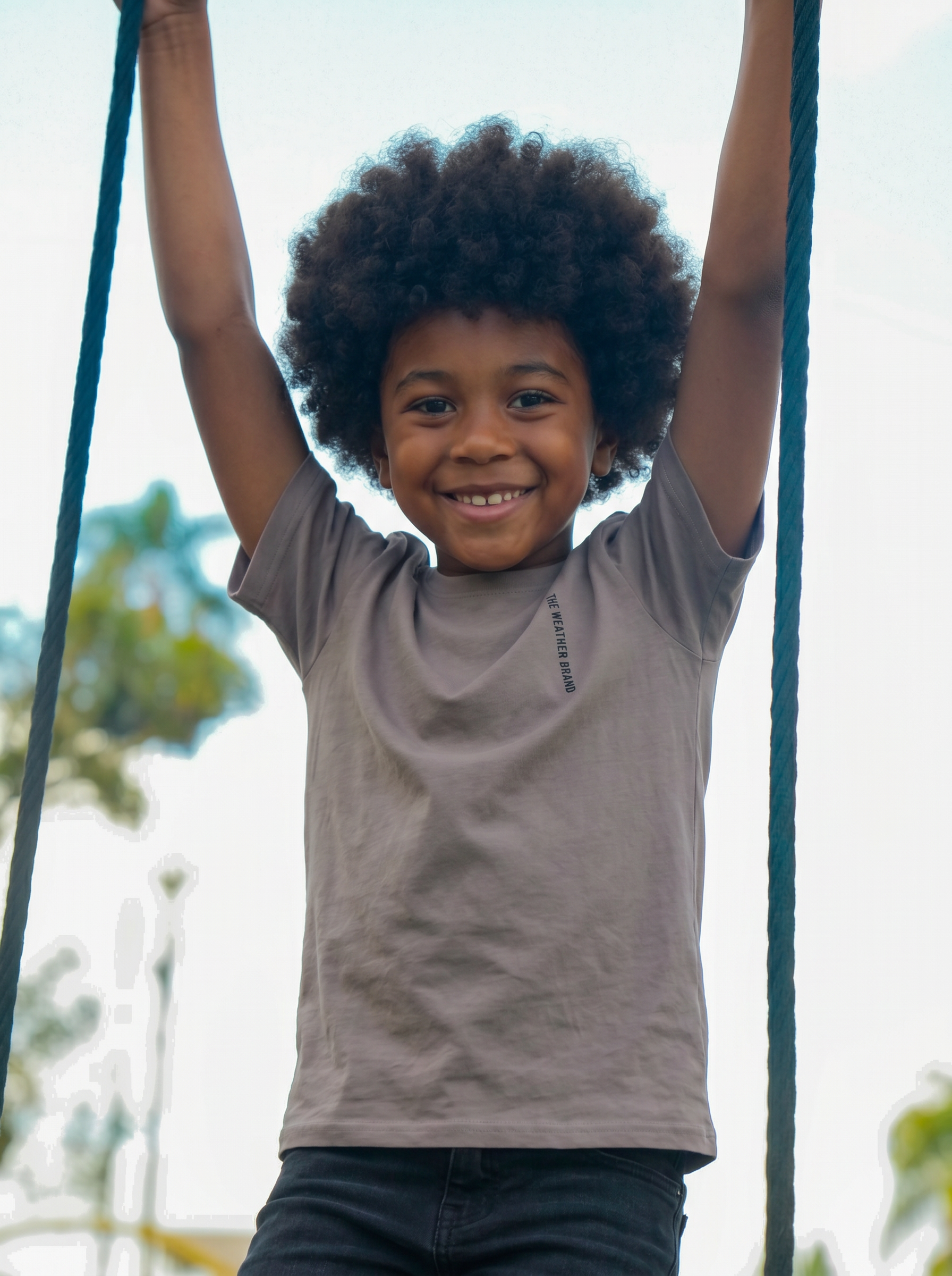 Camiseta niños Gris cálido