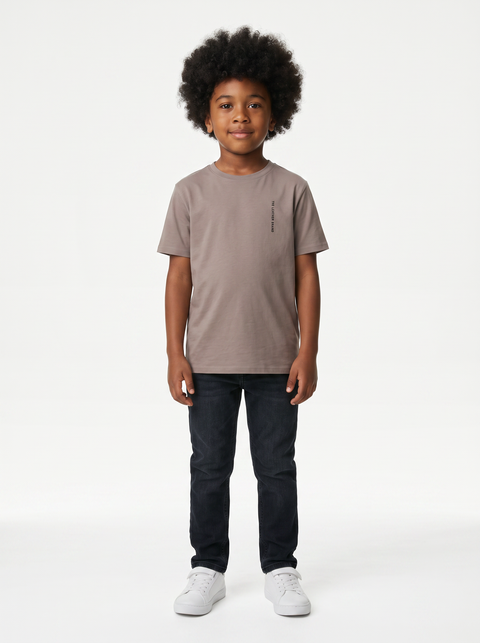 Camiseta niños Gris cálido